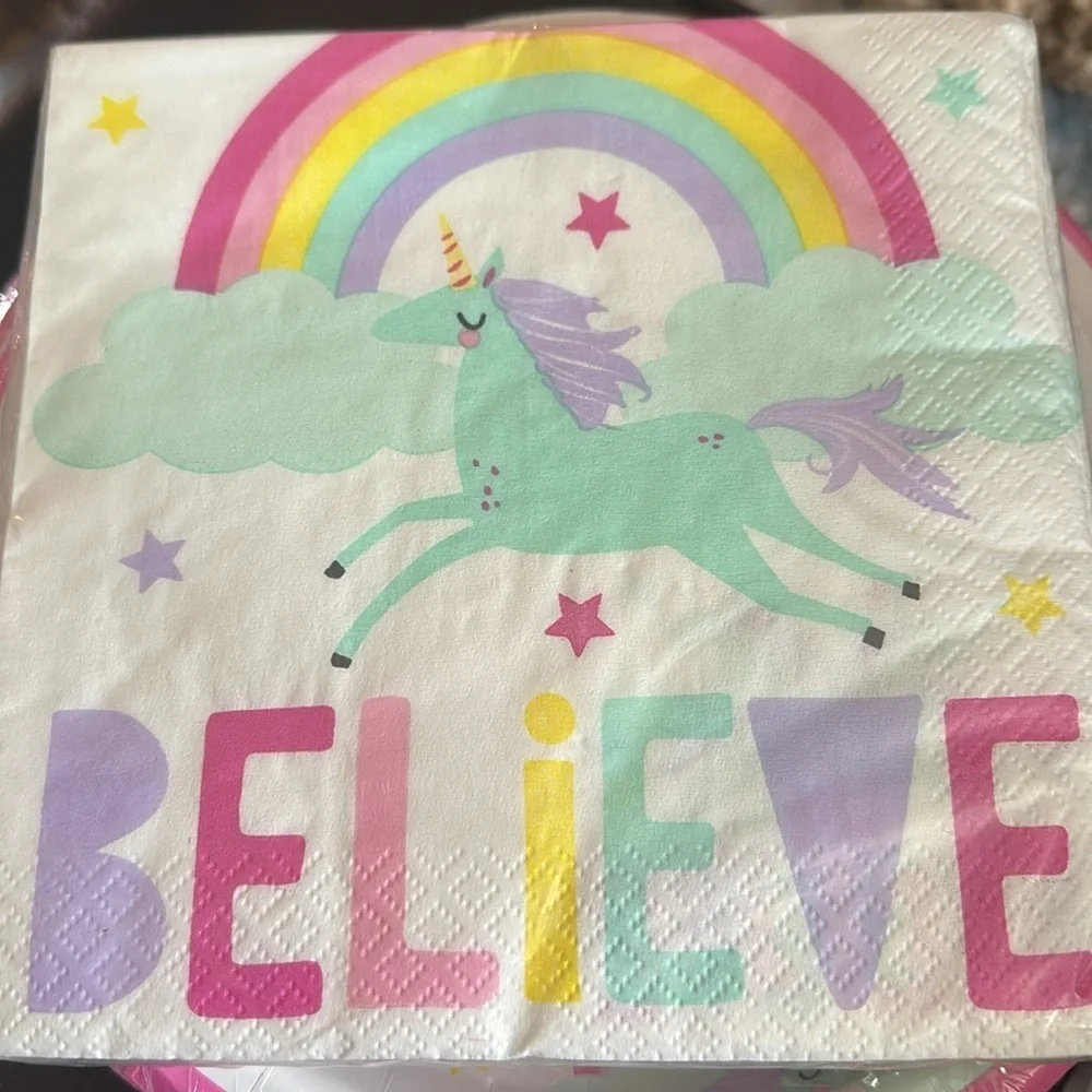 New 321 Party Pastel Unicorn Supplies